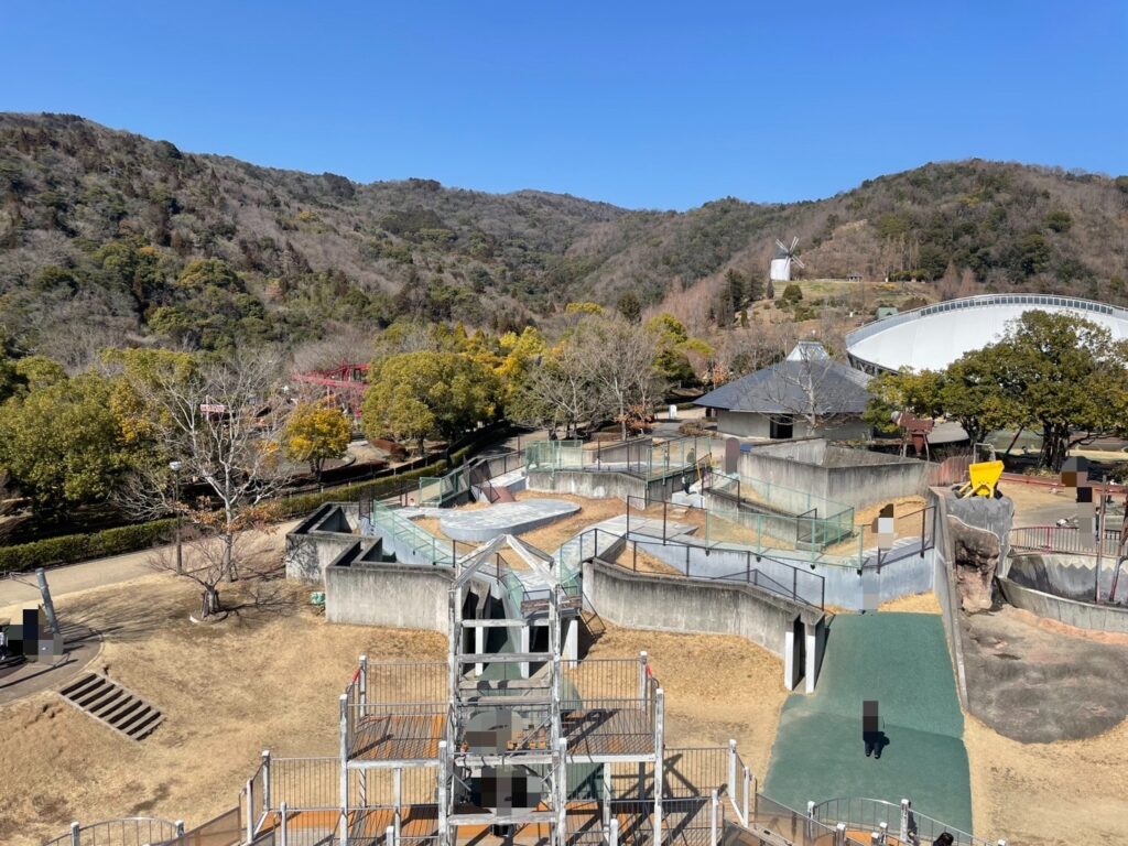 あすたむらんど徳島わんぱく砦頂上から見た景色の写真